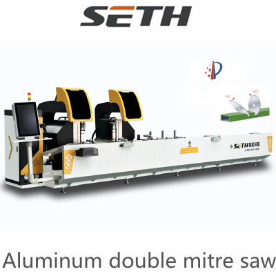 scie à onglets cnc à double tête pour profilé en aluminium